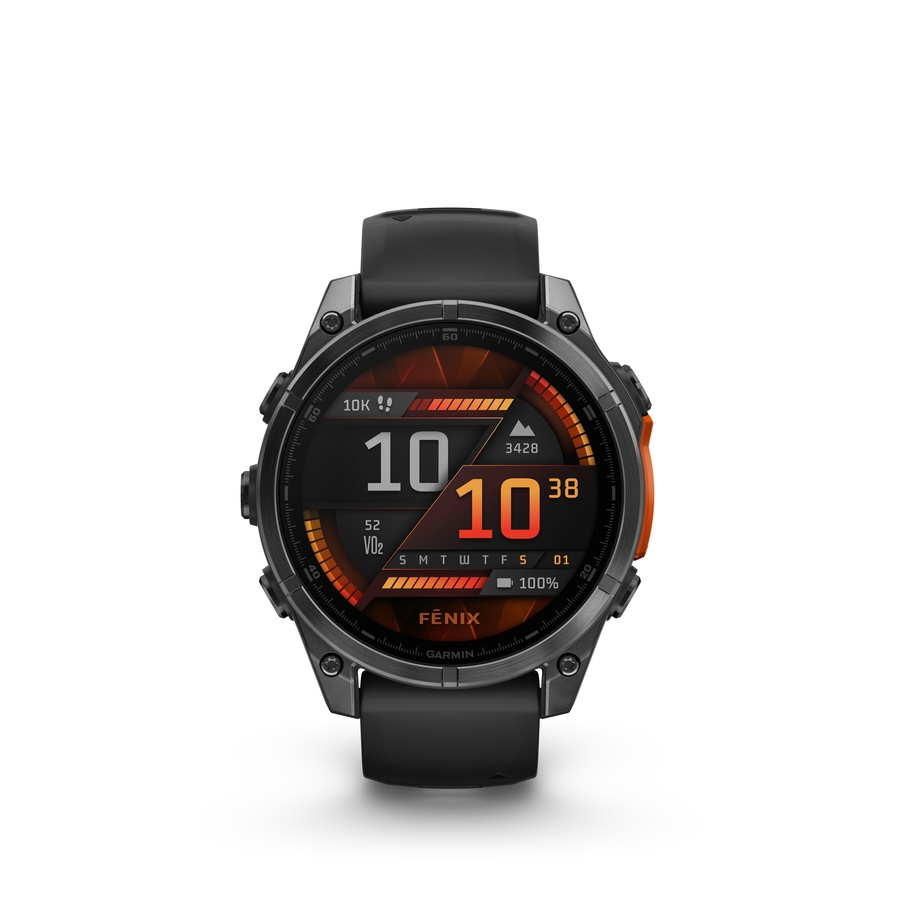 Garmin fēnix  8 – 47 mm AMOLED Slate Grey met zwarte siliconen band 5